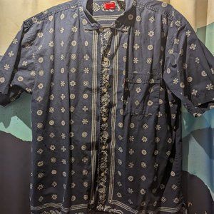 Navy Paisley / Bandana Button Down Shirt